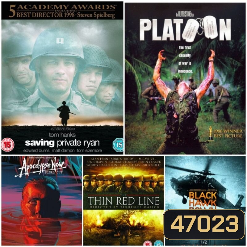 Bluray หนังสงคราม แอคชั่น คุณภาพ 20 Bluray หนังราคาถูก พากย์ไทย/อังกฤษ/มีซับไทย มีเก็บปลายทาง