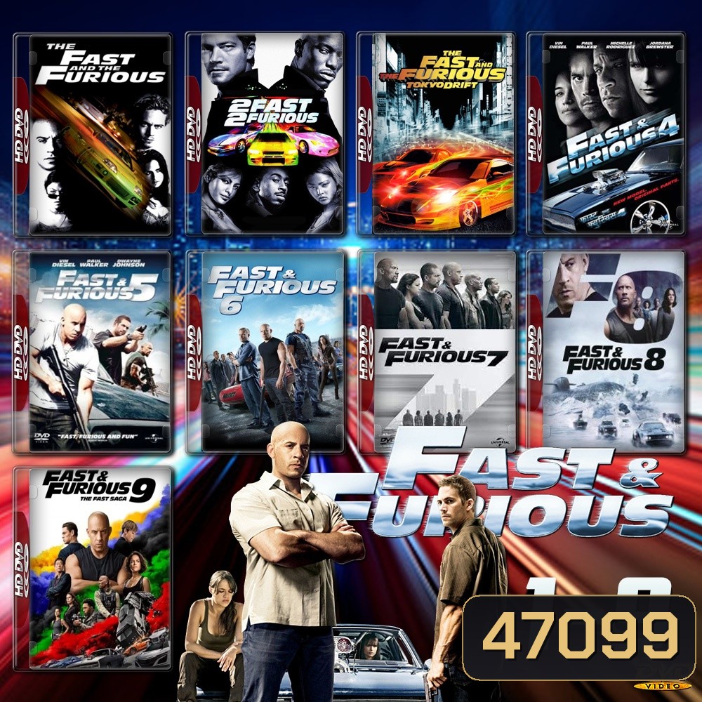 Fast And Furious เร็ว..แรงทะลุนรก ภาค 1-10+HobbsandShaw Bluray Master พากย์ไทย