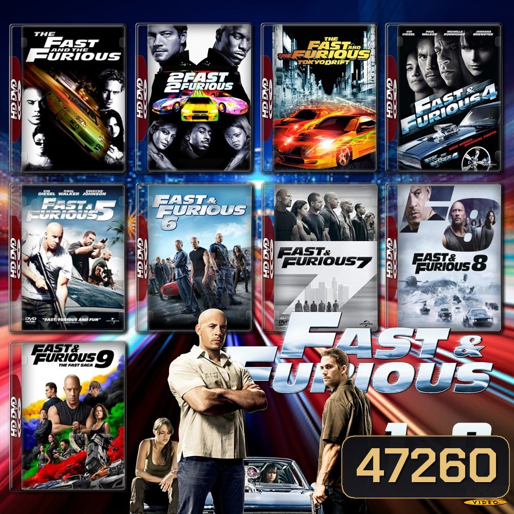 Fast And Furious เร็ว..แรงทะลุนรก ภาค 1-10+HobbsandShaw 4K Master พากย์ไทย
